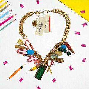 Betsey Johnson
Faux Stone Back To School Statement Necklace